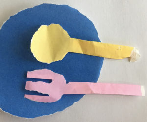 折り紙・おままごと・簡単・作り方・２歳・お皿・スプーン・フォーク