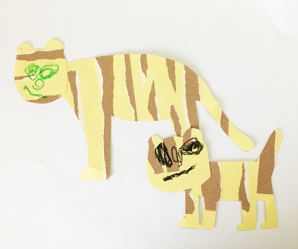2022年寅年の年賀状を子どもと手作り！３歳児と親子でトラを作ったよ！ - 子どもと楽しむ工作ブログ・こたまご工作室